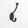 Elements By Hardware Resources 5-1/2" Brushed Oil Rubbed Bronze Pilltop Double Prong Wall Mounted Hook YD60-550DBAC
